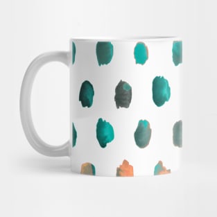 Artist Dots Palette Green Orange Mug